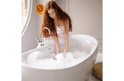 China GMC Freestanding Resin Stone Bathtub White Matte Adult 150 140cm Length supplier
