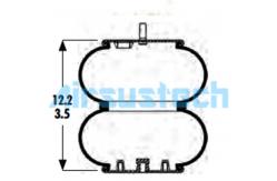 China Dependable Goodyear Suspension Spring 2B9-270 Double Convoluted Rubber Airbag supplier