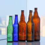 High Quality 250ml 330ml Green Clear Beer Soda Glass Bottle with Aluminum Lid