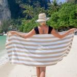 76*180cm Cotton Beach Towels Comfortable With Modern Minimalist Style