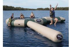 China Strong Inflatable Water Trampoline Combo With Slide , Inflatable Water Games supplier
