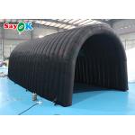 210D Oxford  Black Inflatable Tunnel Tent Multi Function For Activities Exhibitions