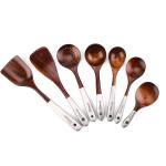 Nonscratching Wooden Kitchen Utensil Set Handmade For Multipurposes for sale