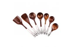 China Nonscratching Wooden Kitchen Utensil Set Handmade For Multipurposes supplier