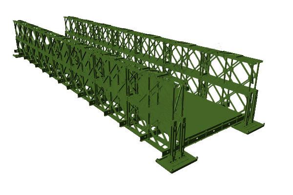 Professional Temporary Bailey Bridge Steel Structure Customized AWS Approved