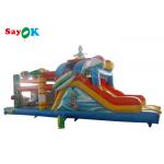 Commercial Inflatable Slide Ocean Theme Inflatable Dry Slide Children Kids Rock Climbing Slide for sale