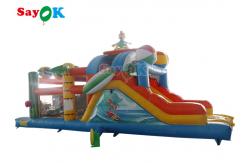 China Commercial Inflatable Slide Ocean Theme Inflatable Dry Slide Children Kids Rock Climbing Slide supplier
