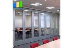 China Wood Movable Partition Walls With Tempered Glass For Conference Room supplier