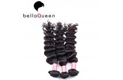 China Smooth And Soft Grade 7A Virgin Hair , Black Curly Human Hair Extensions supplier