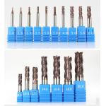 Custom 4 Flutes HRC45 Corner Radius Carbide End Mill 100mm Total Length 3mm Flute Length for sale