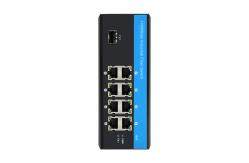 China Din Rail Mounting IP40 48v Fiber POE Switch Industrial 8 Port Gigabit supplier