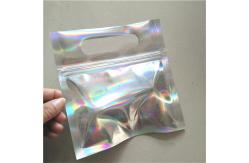 China Gummy Candies Food Grade Holographic Stand Up Pouches CYMK Digital Printing With Hole supplier