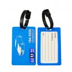 Promotional Soft PVC Rubber Silicone Made 3D Logo Embossed Luggage Tags For Travel Company for sale