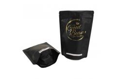 China Black Matte Surface Foil Lined Coffee Stand Up Foil Pouch Packaging supplier