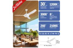 China White 220 Volt Dc Motor Energy Saving Ceiling Fan With No Noise supplier