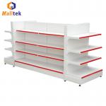 Customized Metal Multi Tier Heavy Duty Grocery Store Shelves Advertising For Supermarket for sale
