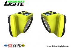 China 18000lux LED Miners Cap Lamp 6800mA ABS Material Warning Function USB Charging supplier