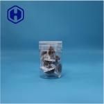 Round Shaped Clear Plastic PET Sweet Candies Nuts Pepper Jar Flat Screw Top Lid for sale