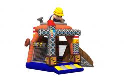 China Lovely Inflatable Construction Site Combo Bouncy Castle With Digital Printing supplier