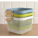Sustainable Wire Mesh Storage Baskets With Wood Handle