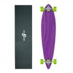 Longboard china supplier 40inch Cambered Pintail Longboard With 7inch UB Truck Green Wheels for sale