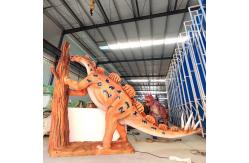 China Orange Animatronic Dinosaur Model Waterproof Weatherproof For Amusement Park supplier