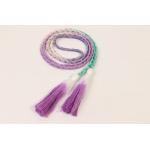 China Dip Dyed Gradient Multi Color Composite Drawcord With Silver Metallic Thread for sale