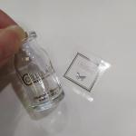Custom Mini Transparent PET Bottle Sticker Foil Stamping For Essential Oil Ampoule