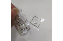 China Custom Mini Transparent PET Bottle Sticker Foil Stamping For Essential Oil Ampoule supplier