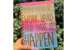 China 300 Page Spiral Notebook Printing Private Label A5 A4 Holographic Notebook supplier