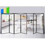 Double Glazed Tempered Glass Exterior Folding Patio Doors External Aluminium Frame for sale