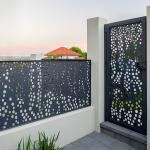 Rectangular Aluminium Profile Gate Double Aluminum Exterior Door Lightweight