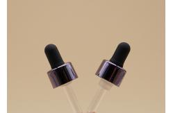 China Elegant Purple Closure Glass Oil Dropper Plastic Insert Not Easily Broken supplier