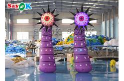 China Commercial Led Inflatable Lighting Decoration Column Flower With Eyes supplier