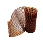 Flexible Copper Color Metal Mesh Fabric , Metal Coil Drapery For Room Divider for sale