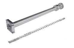 China Nitrided Single Extruder Screw Barrel For Blowing Film Machine supplier
