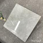 Full Body Gray Color Marble Look Porcelain Glossy Tile For Interior Floor And Wall for sale