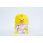 High Elasticity Plush Animal Hats , Yellow Chicken Design Plush Winter Hat for sale