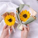 New Mini Bouquet Sunflower Carnation Rose Soap Flower Bouquet for Mother's Day Graduation Season for sale