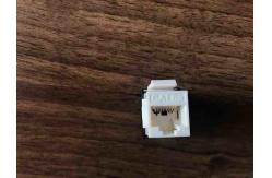 China Gold Plating RJ45 Keystone Jack Cat6A UTP 180 Degree Tool Free Outlet supplier