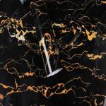 Black And Gold Marble Effect Wallpaper Waterproof 3D PVC Marble Effect Vinyl Wallpaper for sale