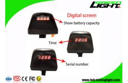 China Digital Screen IP68 Hard Hat Led Lights 8000lux High Brightness Lightweight PC Body supplier