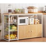 1.2 Meters 3 tier vegetable rack Black Multifunction Kitchen Appliance Storage Rack for sale