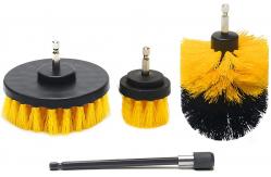 China Drill Brush Attachment 4pcs Scrubber Brush Kit with Extend Attachment supplier