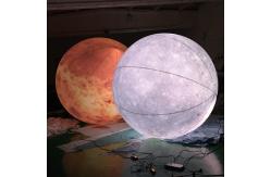 China Customized Logo Giant inflatable Balloon Flying Led Light Helium Inflatable Flag Balloon supplier