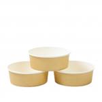Logo Customized Printed Paper Bowl 650ml Single Shape Biodegradable PLA Coated for sale
