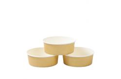 China Logo Customized Printed Paper Bowl 650ml Single Shape Biodegradable PLA Coated supplier