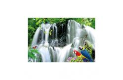 China Large Size PET 3D Lenticular Printing Poster Of Waterfall Scenery Theme supplier