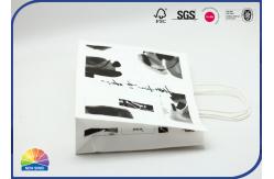 China 210gsm White Kraft Paper Gift Bag CMYK Print Customized With Handle supplier