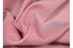 China Soft Touch Cotton Yarn Dyed Fabric , Smooth Red And White Striped Material supplier